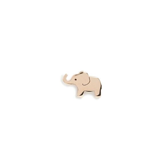 Zoe Chicco 14k Gold Single Itty Bitty Elephant Stud Yellow Gold - One Size - Picture 2 of 3